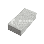 Тротуарная плитка Прямоугольник 10х20х6 см, белая на камне