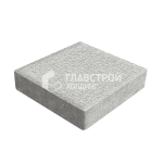 Тротуарная плитка Квадрат 20х20х6 см, белая на камне