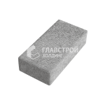 Тротуарная плитка Прямоугольник 10х20х4 см, серо-белая на камне