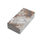 Тротуарная плитка Прямоугольник 20х10х8 см, сомон на камне