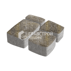 Тротуарная плитка Классика 4 камня, степь с мраморной крошкой, 6 см