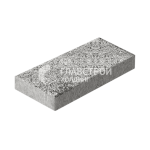 Тротуарная плитка Прямоугольник 100х300х60, антрацит на камне