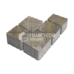 Тротуарная плитка Антик, степь на камне, 4 см